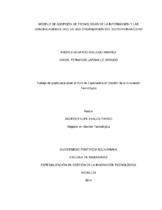 Modelo de adopción de tecnologías de la información y las comunicaciones  (TIC) en una organización del sector financiero