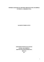 Propuesta de modelo de gestión de innovación para una empresa de ventas al  consumidor final