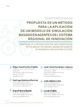Propuesta de un método para la aplicación de un modelo de simulación basado  en agentes del sistema regional de innovación