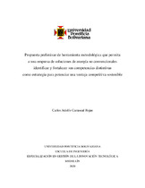 Propuesta preliminar de herramienta metodológica que permita a una empresa  de soluciones de energía no convencionales identificar y fortalecer sus competencias  distintivas como estrategia para potenciar una ventaja competitiva  sostenible